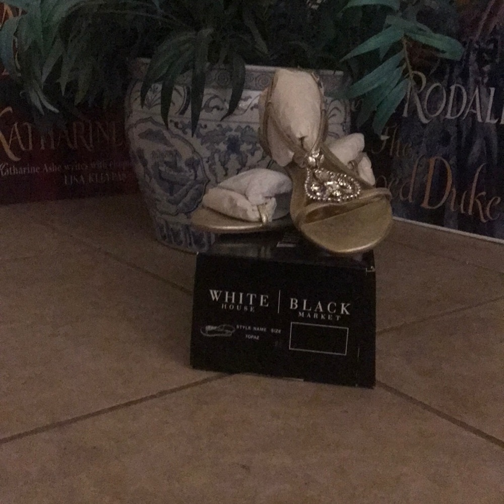 NEW Gold Sequence Sandals